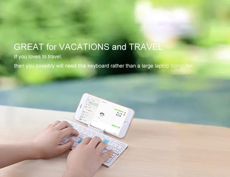 Tri-folding foldable Bluetooth Wireless Keyboard Aluminum Housing for iPad 7 8 9 iPhone 11 12 13 14 Z Fold 4 MateXS MiX Fold