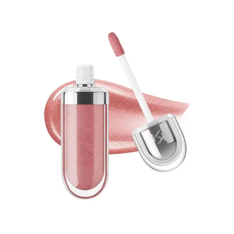 3D Hydra Lipgloss Transparent Lip Gloss Mirror Lipstick Moisturizing Glossy Lips Milk Tea Bean Paste Purple Colors Cosmetics