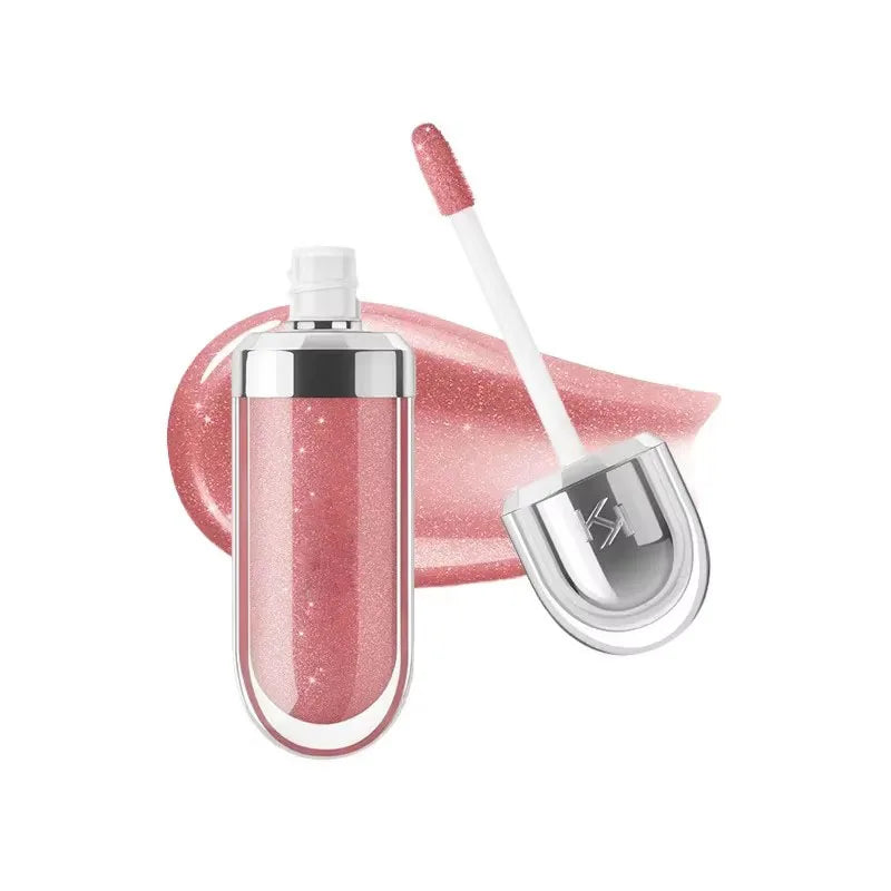 3D Hydra Lipgloss Transparent Lip Gloss Mirror Lipstick Moisturizing Glossy Lips Milk Tea Bean Paste Purple Colors Cosmetics