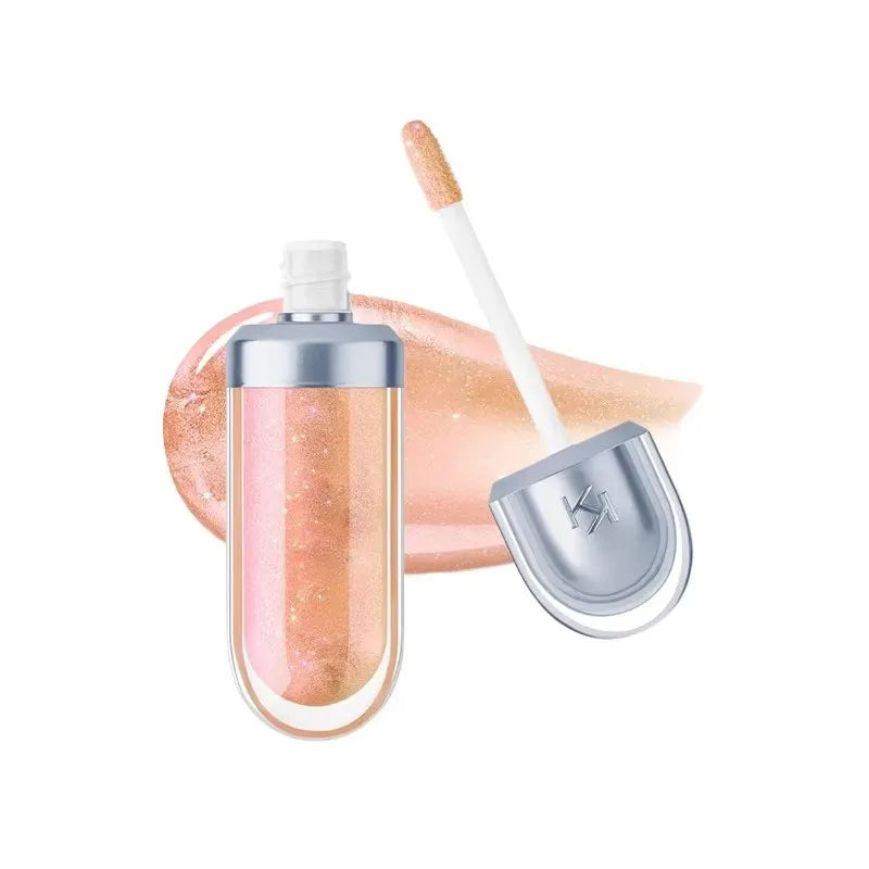 3D Hydra Lipgloss Transparent Lip Gloss Mirror Lipstick Moisturizing Glossy Lips Milk Tea Bean Paste Purple Colors Cosmetics