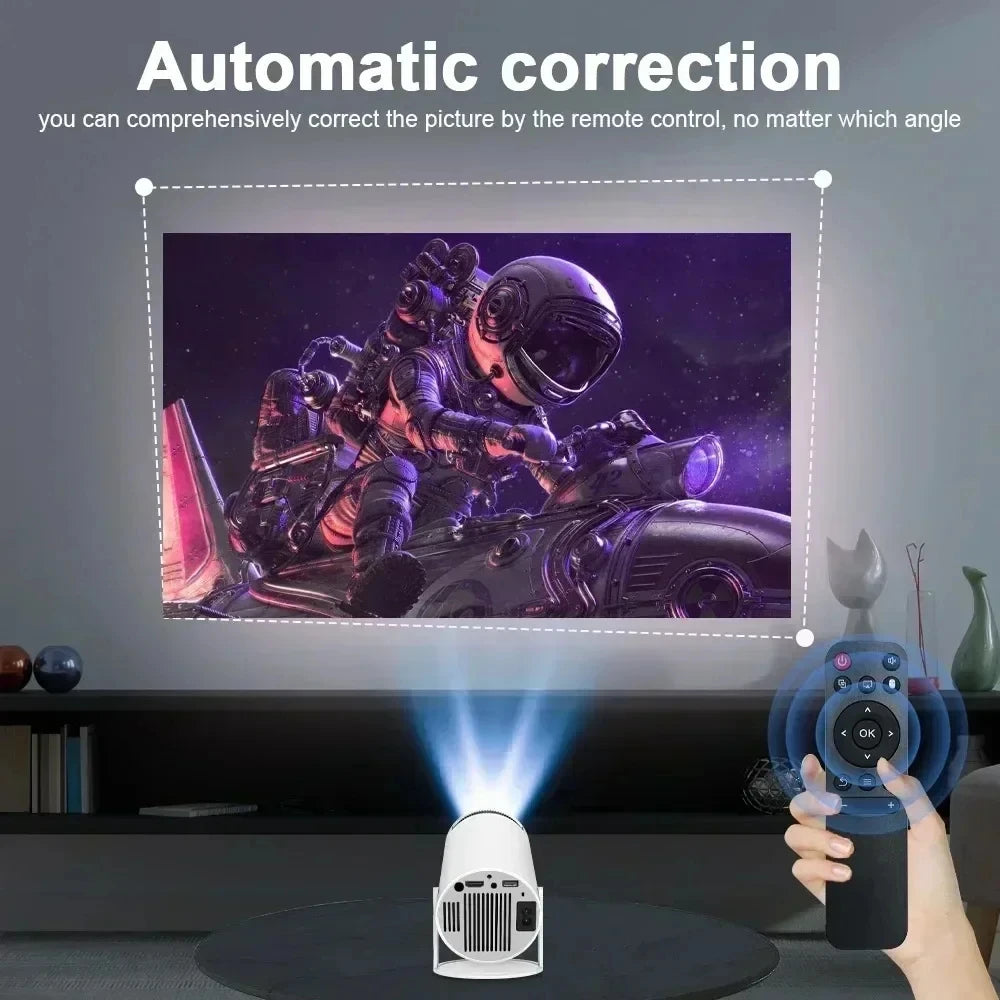 Smart Home Projector 1080P HDR10 4K Supported Portable Mini Projector WiFi Bluetooth Screen Mirroring Theater Beamer TV Stick