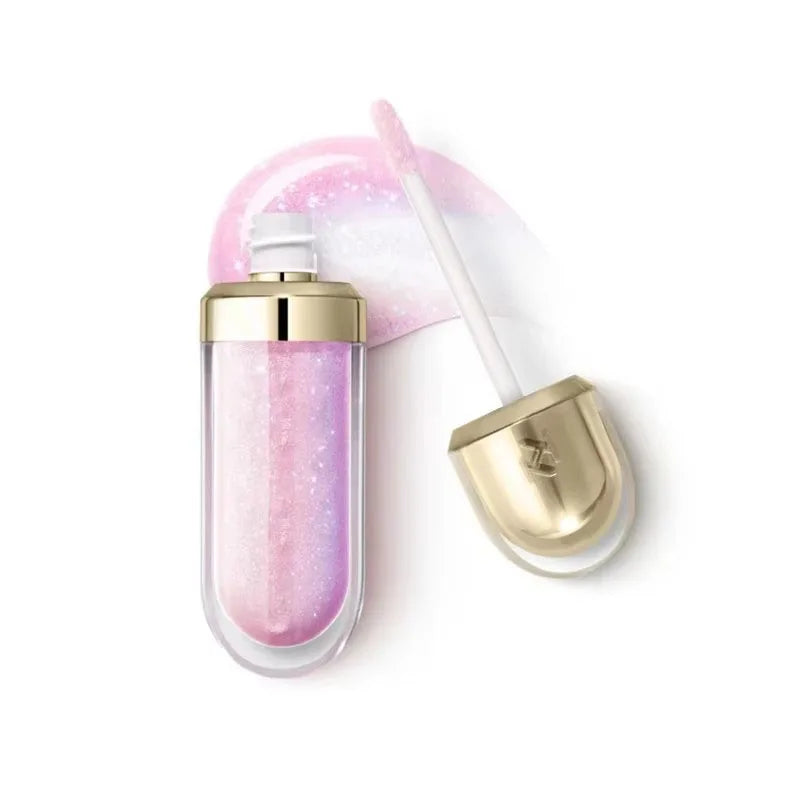 3D Hydra Lipgloss Transparent Lip Gloss Mirror Lipstick Moisturizing Glossy Lips Milk Tea Bean Paste Purple Colors Cosmetics