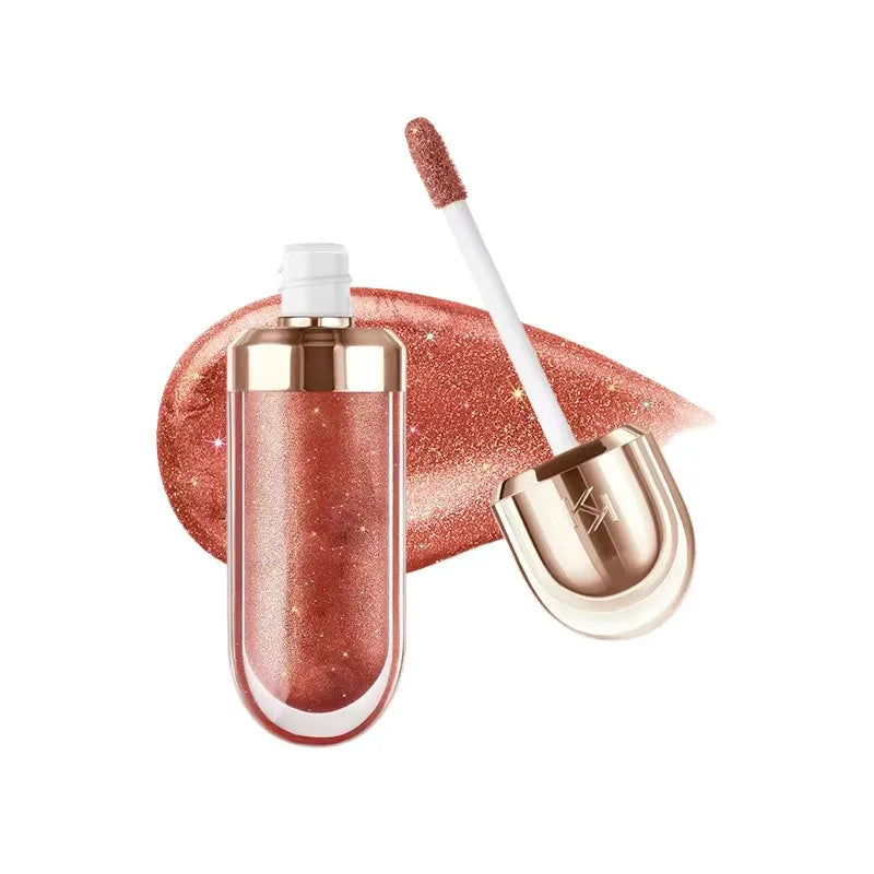 3D Hydra Lipgloss Transparent Lip Gloss Mirror Lipstick Moisturizing Glossy Lips Milk Tea Bean Paste Purple Colors Cosmetics