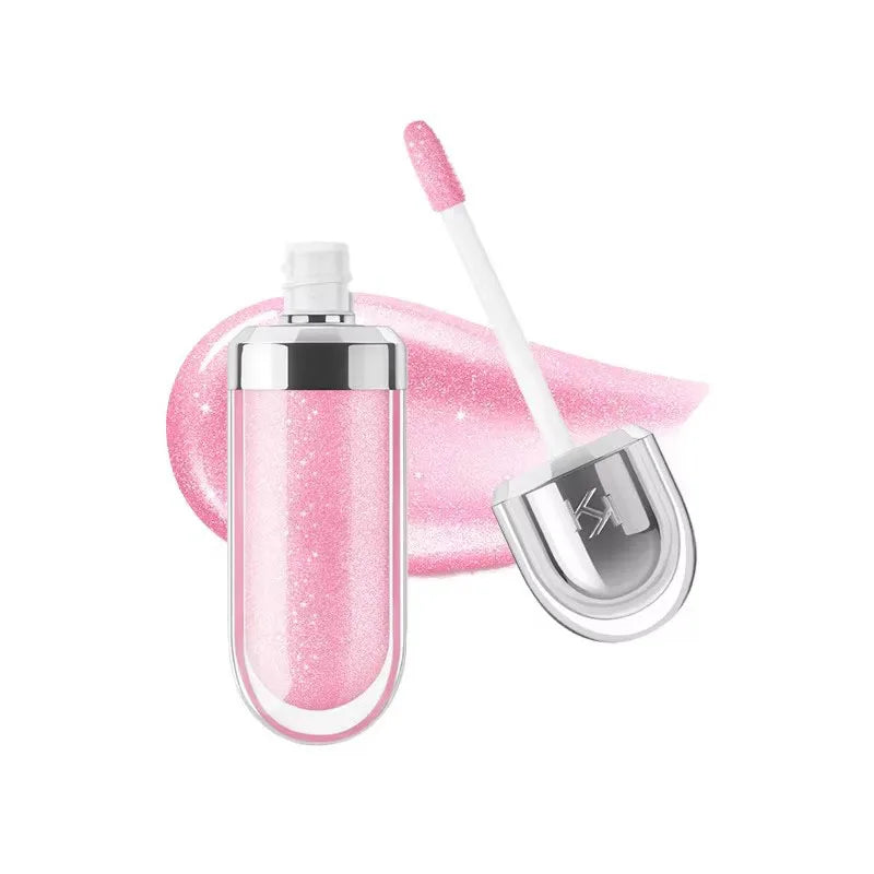 3D Hydra Lipgloss Transparent Lip Gloss Mirror Lipstick Moisturizing Glossy Lips Milk Tea Bean Paste Purple Colors Cosmetics