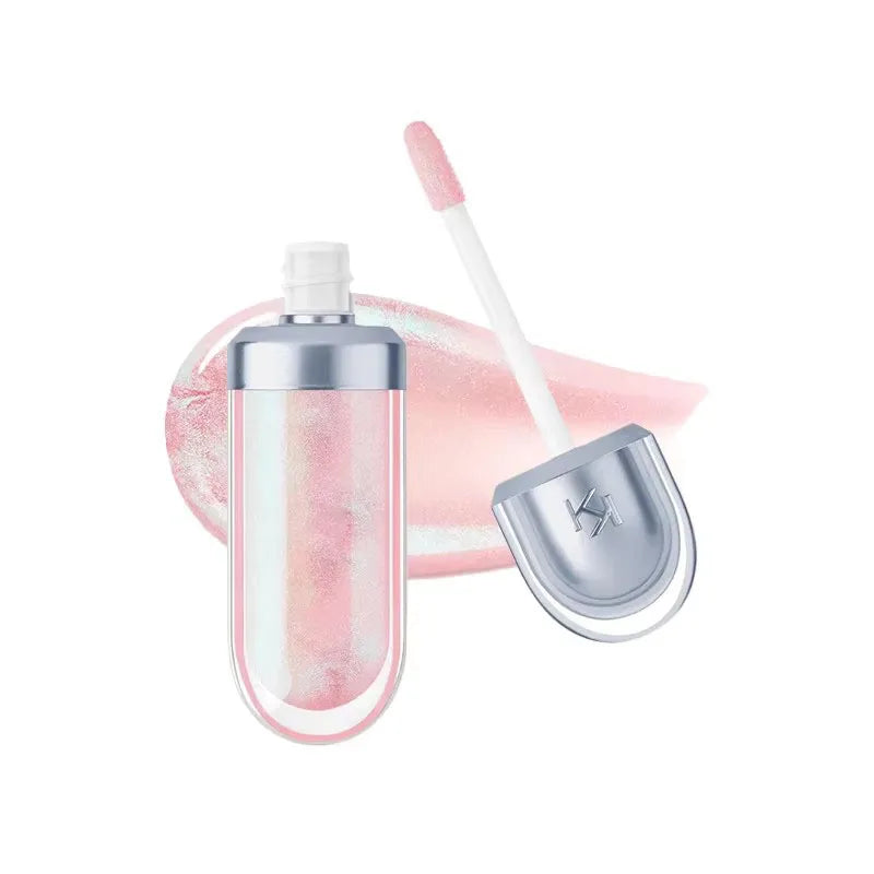 3D Hydra Lipgloss Transparent Lip Gloss Mirror Lipstick Moisturizing Glossy Lips Milk Tea Bean Paste Purple Colors Cosmetics