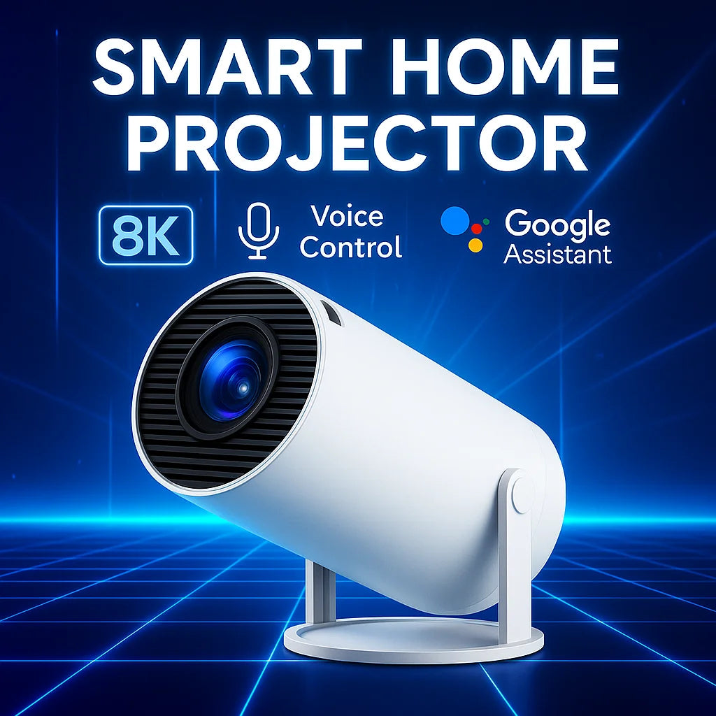 Smart Home Projector 1080P HDR10 4K Supported Portable Mini Projector WiFi Bluetooth Screen Mirroring Theater Beamer TV Stick