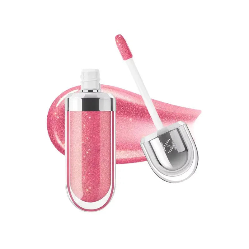 3D Hydra Lipgloss Transparent Lip Gloss Mirror Lipstick Moisturizing Glossy Lips Milk Tea Bean Paste Purple Colors Cosmetics